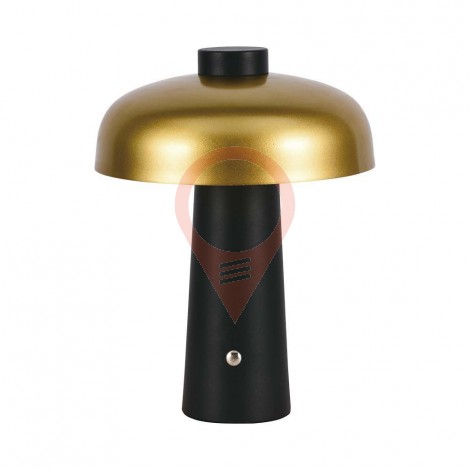 3W LED Table Lamp Rechargeable 1800mAh Battery Gold + Black
