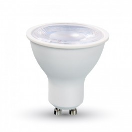 LED Крушка - 8W GU10 Бяла Пластик, Неутрално бяла светлина