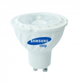 LED Крушка - SAMSUNG ЧИП 6.5W GU10 38° Димираща 6400K 