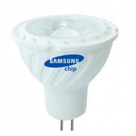 LED Крушка - SAMSUNG ЧИП 6.5W GU5.3 MR16 110° 3000K 
