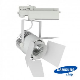 33W LED Прожектор Релсов Монтаж SAMSUNG CHIP Бял 5000K