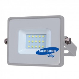 10W LED Прожектор SMD  SAMSUNG ЧИП Сиво Тяло Студено бяла светлина