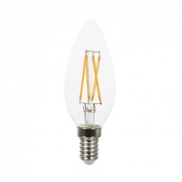 LED Тип Свещ Крушка - 4W Винтидж Кръст E14 Топло бяла светлина Димиращa