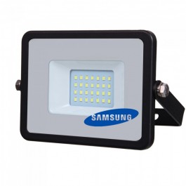 20W LED Прожектор SMD  SAMSUNG ЧИП Черно Тяло Студено бяла светлина