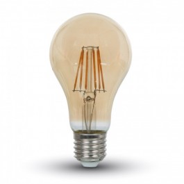 LED Крушка - 8W Винтидж Кехлибар E27 A67 Топло бяла светлина