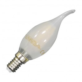 LED Крушка - 4W Винтидж E14 Свещ пламък Матирано покритие Топло бяла светлина