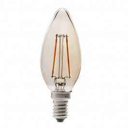 LED Тип Свещ Крушка - 4W Винтидж Kехлибар E14 Топло бяла светлина