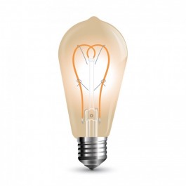 LED Крушка - 5W Винтидж ST64 Amber Топло бяла светлина