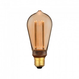 LED Крушка - 4W Арт Filament Кендъл E27 ST64 Amber Glass 1800K±200K