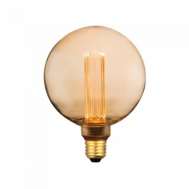 LED Крушка - 4W Арт Filament Кендъл E27 G125 Amber Glass 1800K±200K