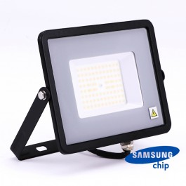 50W LED Прожектор SAMSUNG ЧИП SMD SLIM Черно Тяло 4000К 120LM/W