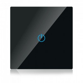WIFI SMART Touch Ключ Единичен Черен Съвместим с Amazon Alexa & Google Home