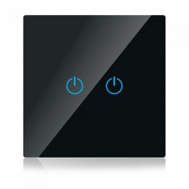 WIFI SMART Touch Ключ Сериен Черен Съвместим с Amazon Alexa & Google Home