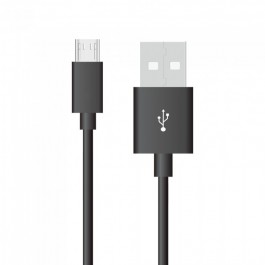 1м. Микро USB Кабел Черен - Серия "Silver" 