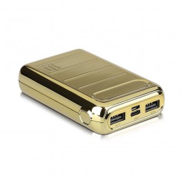 Външна Батерия Златна USB C+B 10K Mah Златна 