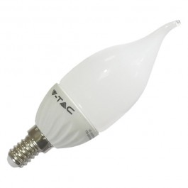 LED Тип Свещ Крушка - 4W  E14 Бяла светлина