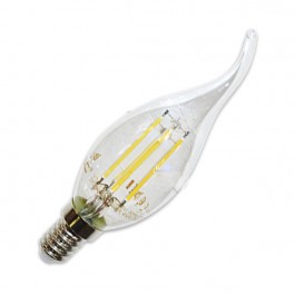 LED Крушка - 4W Винтидж E14 Свещ пламък Топло бяла светлина