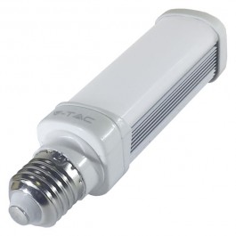 LED Крушка - 6W E27 PL, Бяла светлина